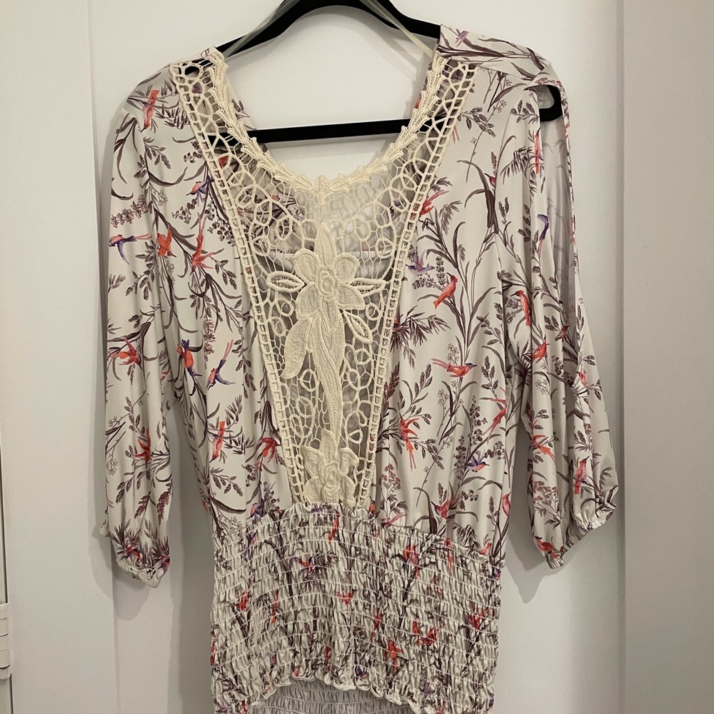 Ivory printed Top - Picture 2 of 2
